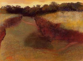 埃德加 德加 Wheatfield and Line of Trees 埃德加 德加 Wheatfield and Line of Trees